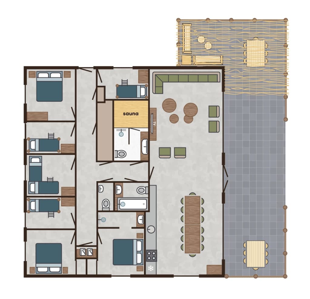 plattegrond-groepslodge-14-beekse-bergen