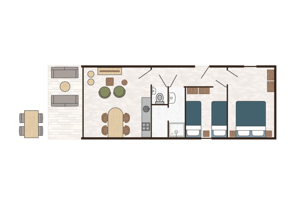 bblr-acco-plattegrond-woodland-chalet-a-4p-160